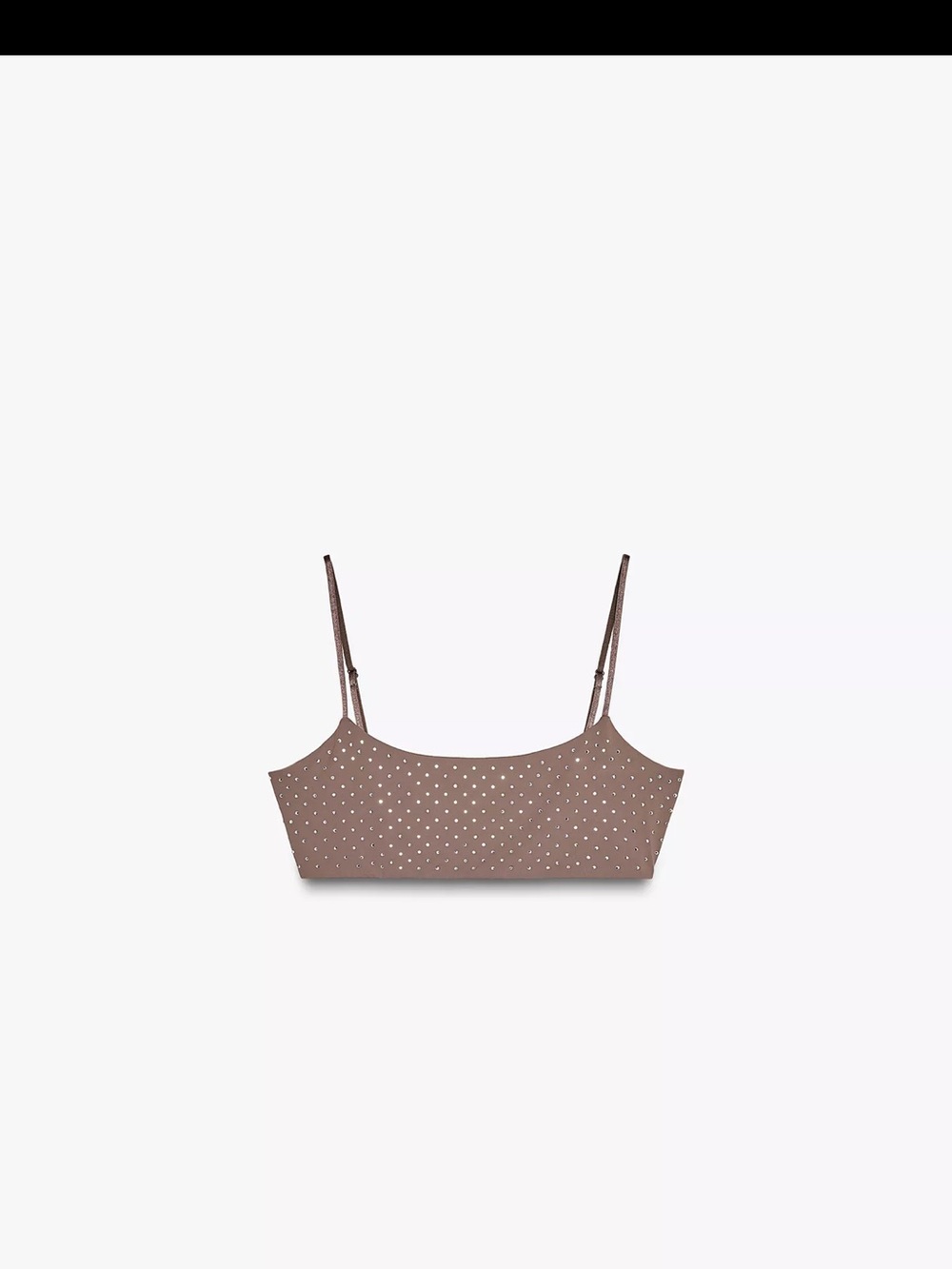 Zara Taupe Dot-Print Seamless Bandeau Bralette